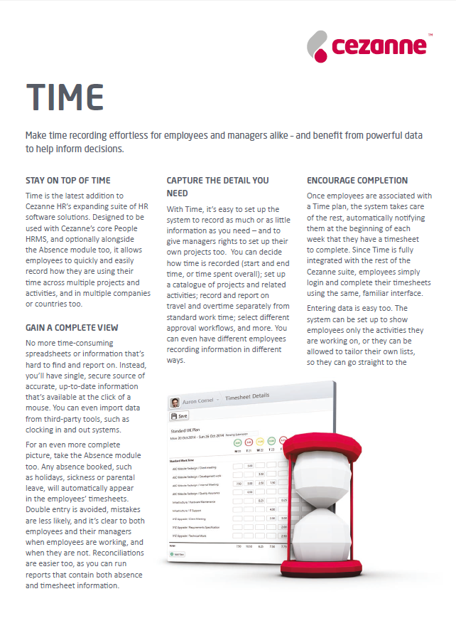 Cezanne HR releases new ‘Time’ module