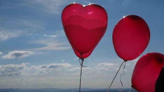Heart shaped balloons
