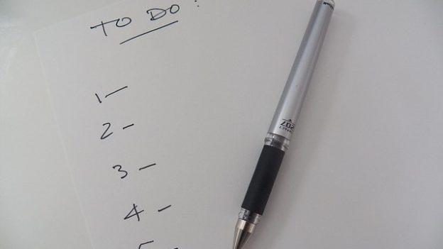 Numbered to-do list