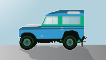 Illustration of a four-wheel drive car