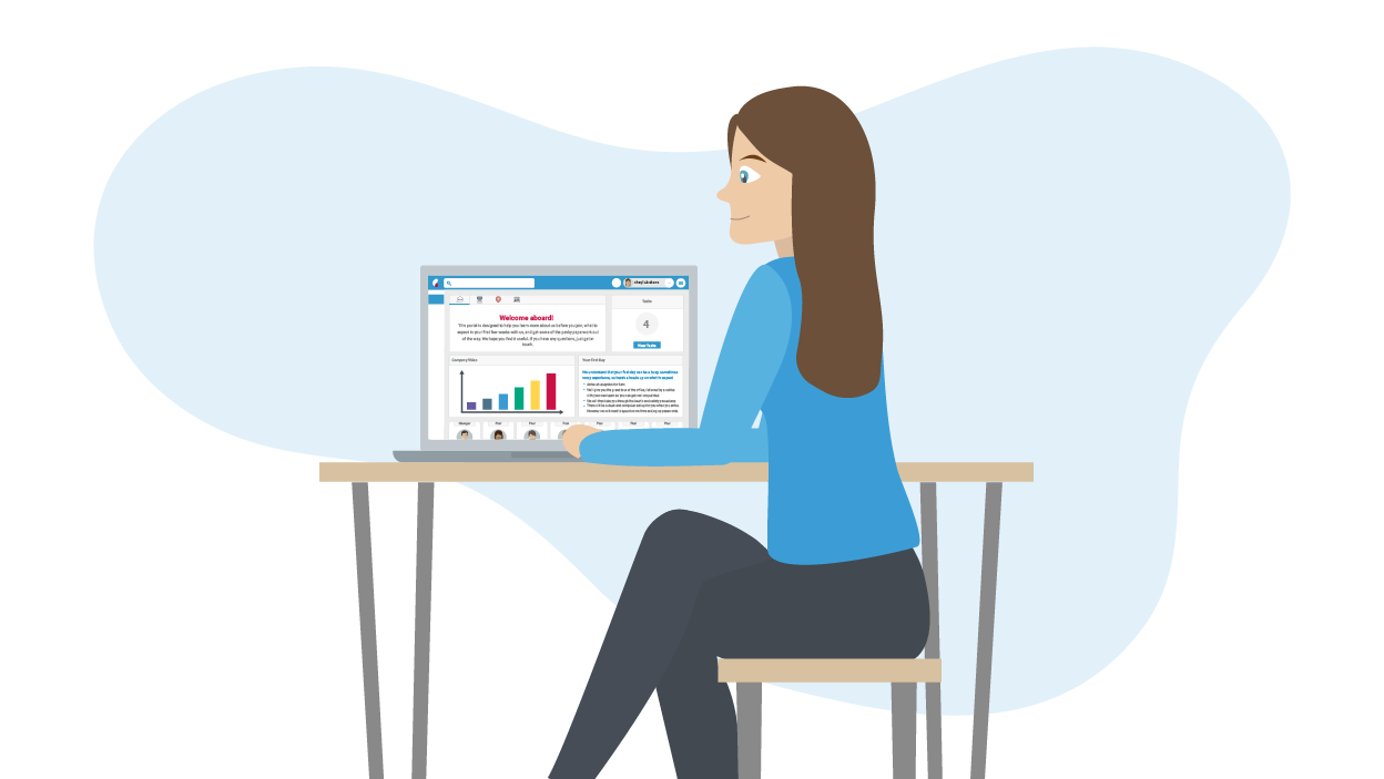 hr software demo on laptop