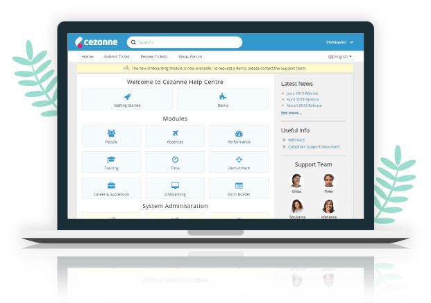 Cezanne HR Software Support portal