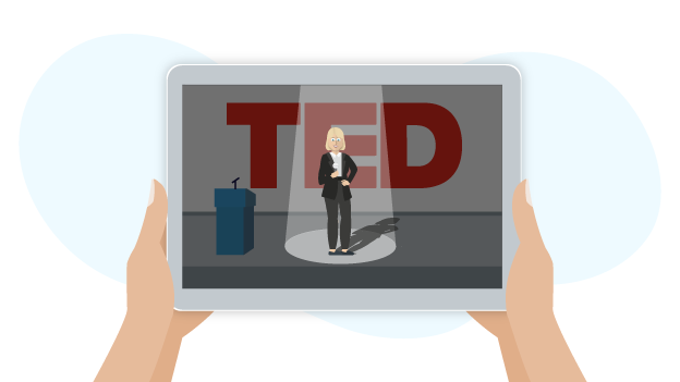 Tableta TED Talk funcionando