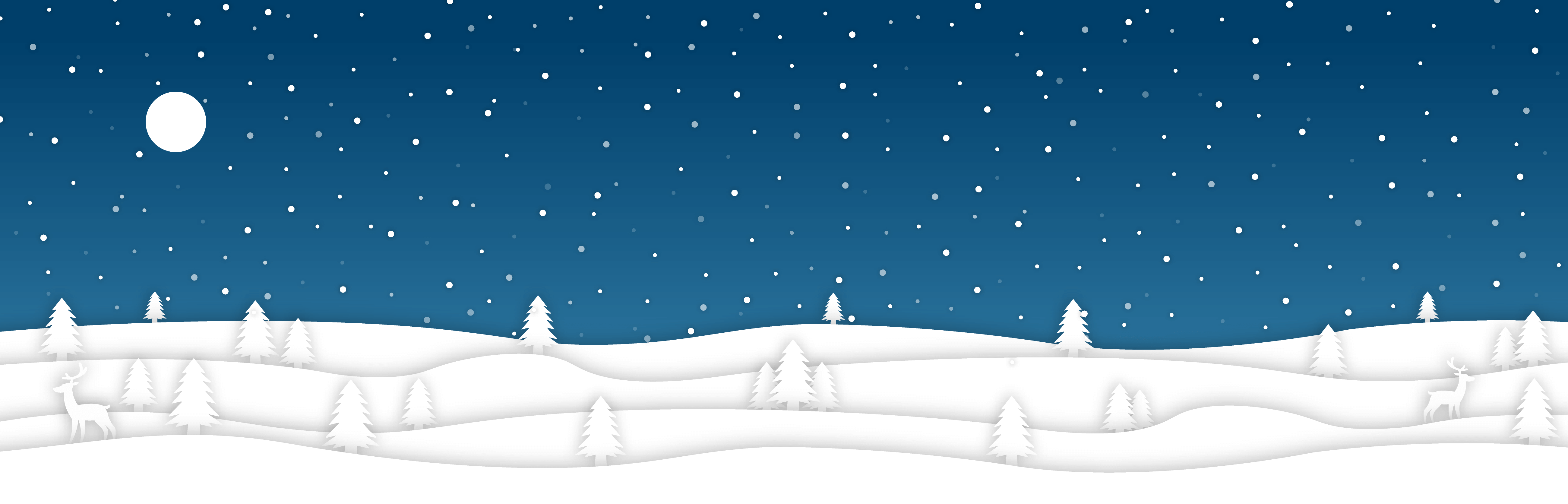 Christmas portal background - snow scene