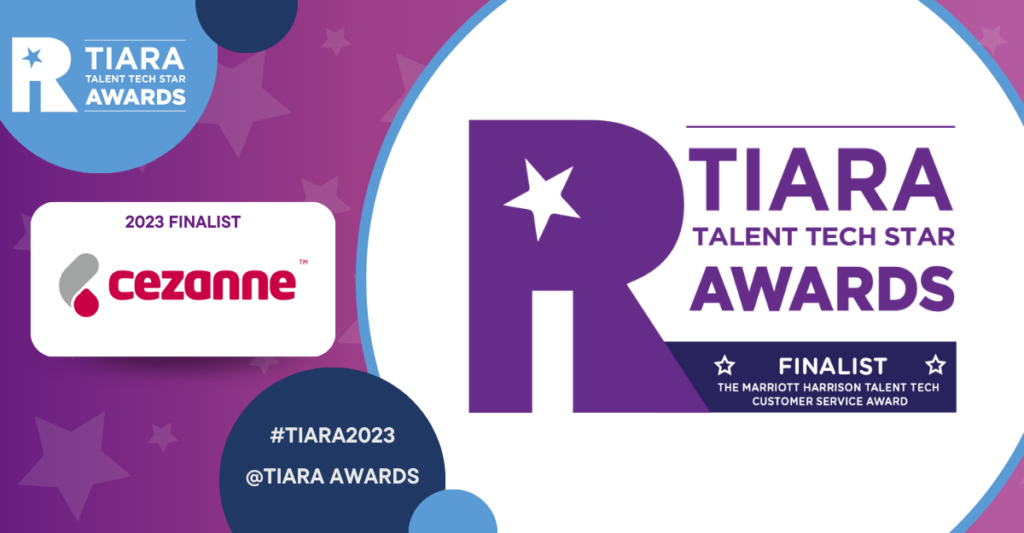 Cezanne HR is a finalist in the 2023 TIARA Talent Tech Star Awards