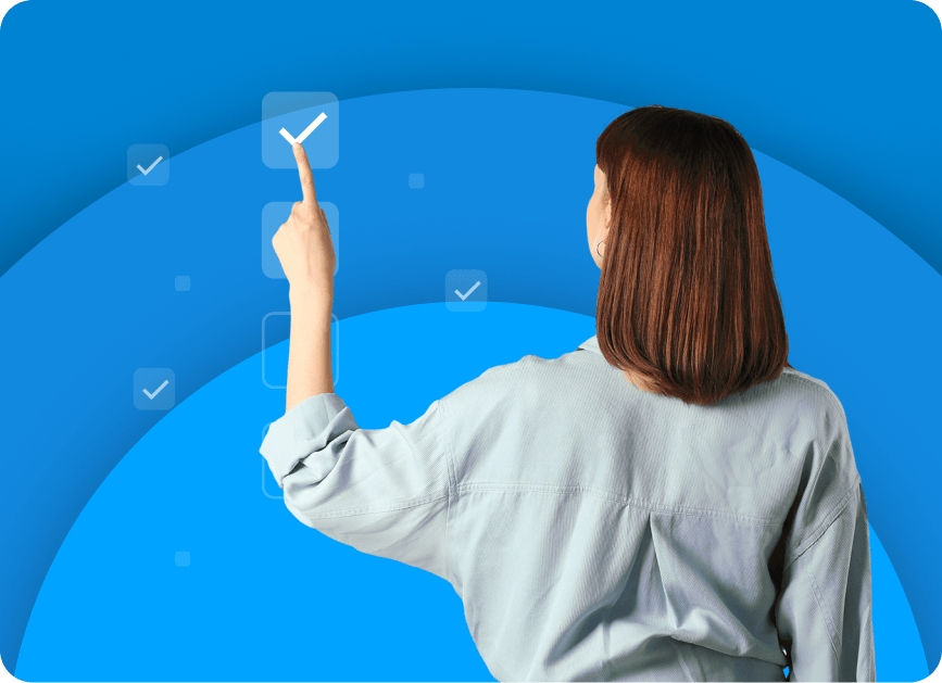 person selecting software